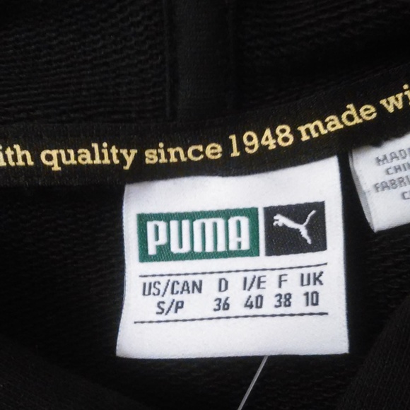 WOMENS PUMA GLAM BLACK&GOLD HOODED OVERSIZES DRESS - Picture 4 of 6